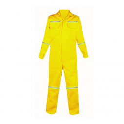 BOILERSUIT J54 YELLOW C/W L/S REFL TAPE