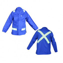 JACKET ROYAL BLUE C/W LIME/SILVER REFL TAPE